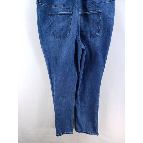 Universal Threads Womens Size 18/34R Denim Overalls  Stretch With Pockets - Picture 5 of 8